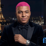 Mbappé cheveux roses